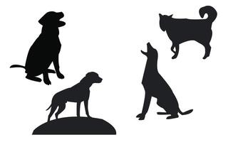 Dog Silhouette Collection. vector