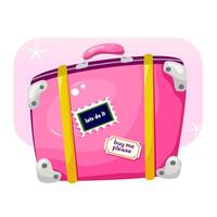 Suitcase for summer travel vector