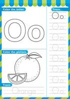 A to Z English worksheet trace alphabet design for handwriting A4. English worksheet vector