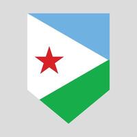 Djibouti Flag in Shield Shape Frame vector