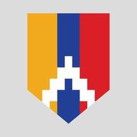 Artsakh Flag in Shield Shape vector