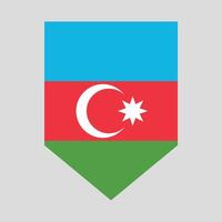 Azerbaijan Flag in Shield Shape Frame vector