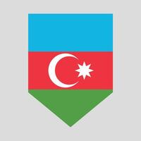 Azerbaijan Flag in Shield Shape Frame vector