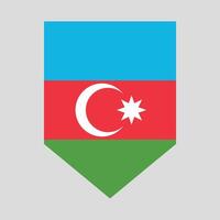 azerbaiyán bandera en proteger forma marco vector