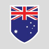 Australia Flag in Shield Shape Frame vector