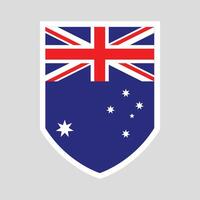 Australia bandera en proteger forma marco vector