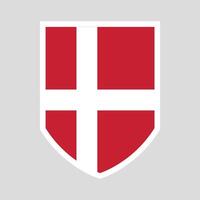Dinamarca bandera en proteger forma marco vector