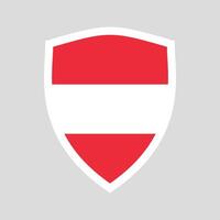Austria Flag in Shield Shape Frame vector