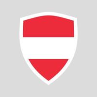 Austria Flag in Shield Shape Frame vector