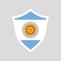 Argentina Flag in Shield Shape vector