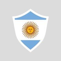 argentina bandera en proteger forma vector