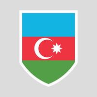 Azerbaijan Flag in Shield Shape Frame vector