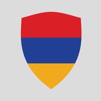 Armenia flag in Shield Shape vector