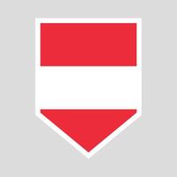 Austria Flag in Shield Shape Frame vector