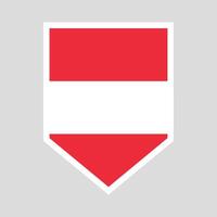 Austria Flag in Shield Shape Frame vector