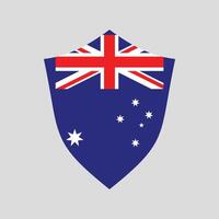 Australia bandera en proteger forma marco vector