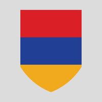 Armenia flag in Shield Shape vector