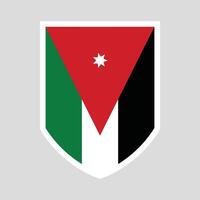 Jordan Flag in Shield Shape Frame vector