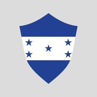 Honduras Flag in Shield Shape Frame vector