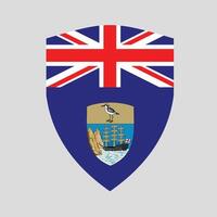 Saint Helena Flag in Shield Shape vector