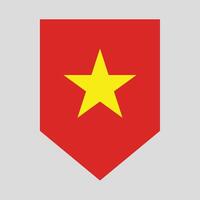 Vietnam Flag in Shield Shape Frame vector