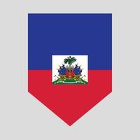Haiti Flag in Shield Shape Frame vector
