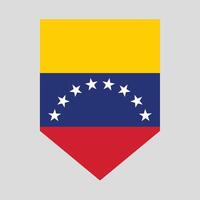 Venezuela Flag in Shield Shape Frame vector