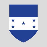 Honduras Flag in Shield Shape Frame vector