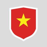 Vietnam Flag in Shield Shape Frame vector