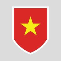 Vietnam Flag in Shield Shape Frame vector