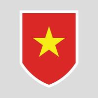 Vietnam Flag in Shield Shape Frame vector