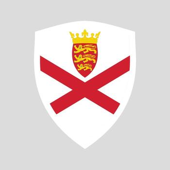 Jersey Flag in Shield Shape Frame vector