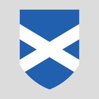 Scotland Flag in Shield Shape vector