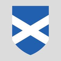 Escocia bandera en proteger forma vector