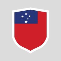 Samoa Flag in Shield Shape Frame vector