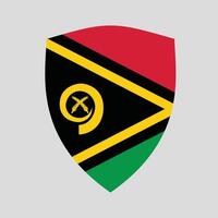Vanuatu Flag in Shield Shape Frame vector