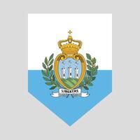 San Marino Flag in Shield Shape vector