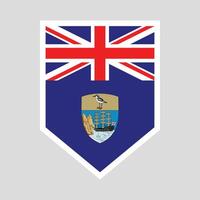 Saint Helena Flag in Shield Shape vector