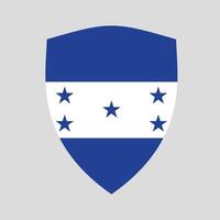 Honduras Flag in Shield Shape Frame vector