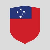 Samoa Flag in Shield Shape Frame vector