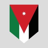 Jordan Flag in Shield Shape Frame vector