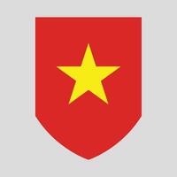 Vietnam Flag in Shield Shape Frame vector