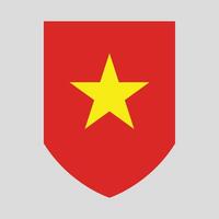 Vietnam Flag in Shield Shape Frame vector