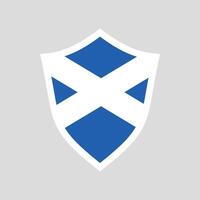 Escocia bandera en proteger forma vector