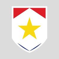 Saba Flag in Shield Shape Frame vector