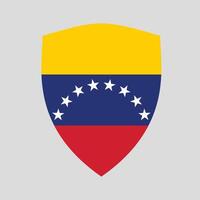 Venezuela Flag in Shield Shape Frame vector