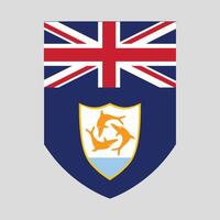 Anguilla Flag in Shield Shape vector