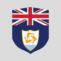 Anguilla Flag in Shield Shape vector