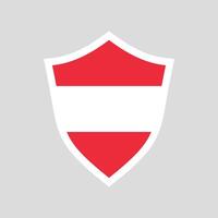 Austria Flag in Shield Shape Frame vector