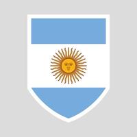 Argentina Flag in Shield Shape vector